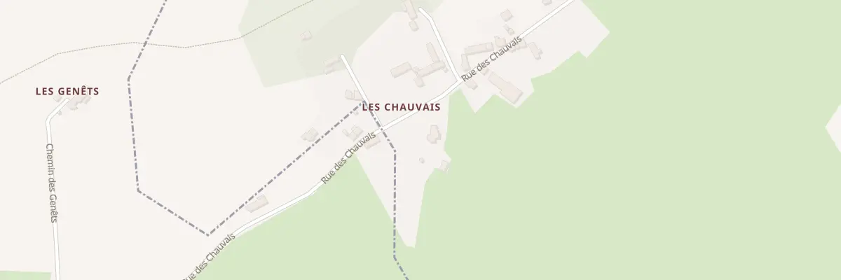 Plan du 91 Rue des Chauvais à Bézenet