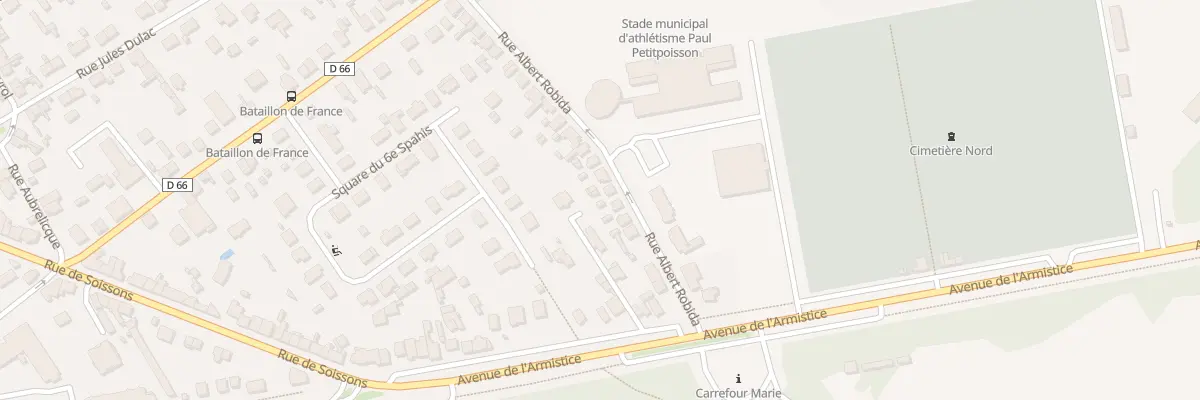 Plan du 30 Rue Albert Robida à Compiègne