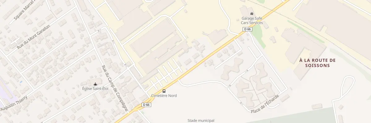 Plan du 36 Rue Bataillon de France à Compiègne