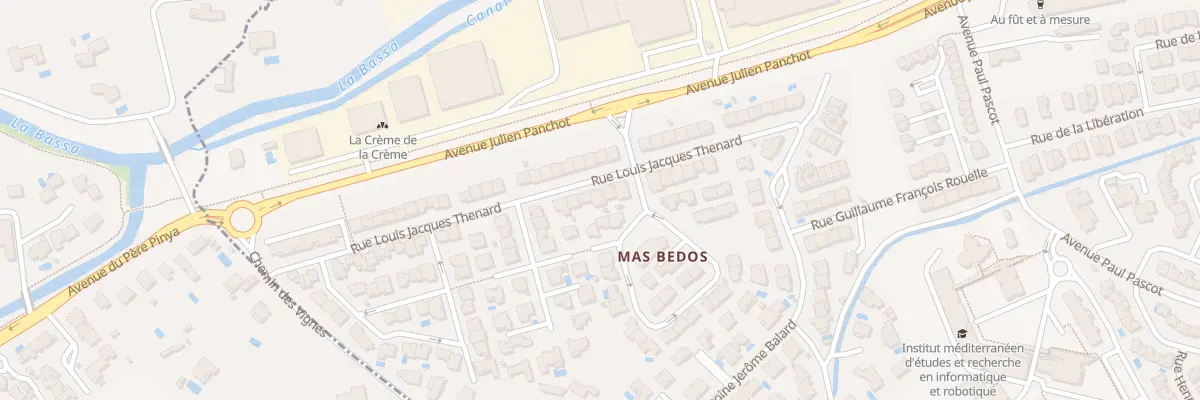 Plan du 25 Rue Louis Jacques Thénard à Perpignan