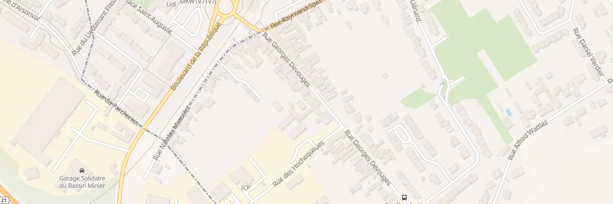 Plan du 20 Rue Georges Devouges à Loison-sous-Lens