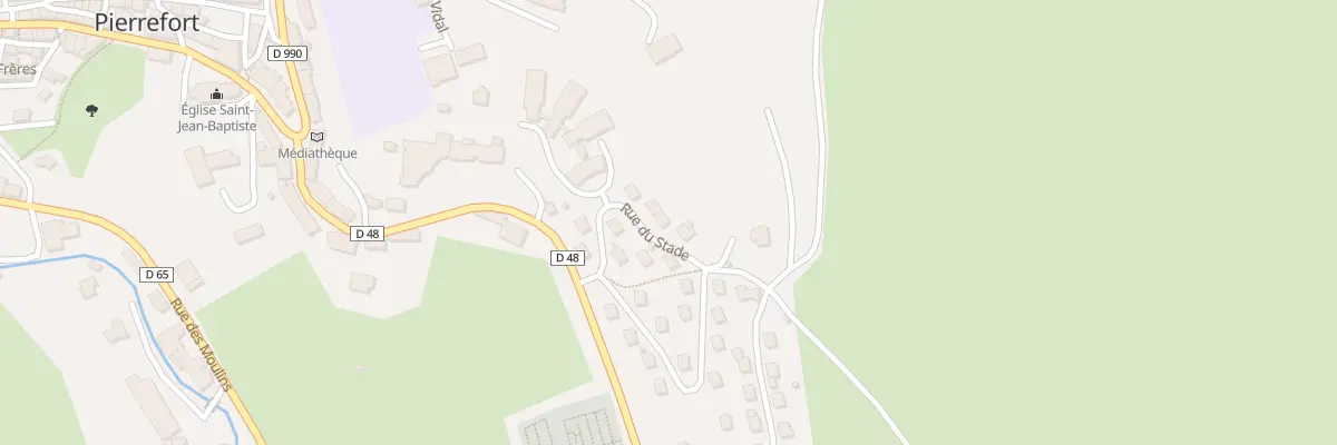 Plan du 7 Rue du Stade à Pierrefort