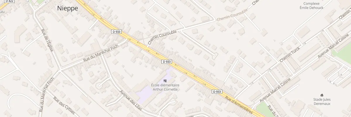Plan du 427 Rue d’Armentieres à Nieppe