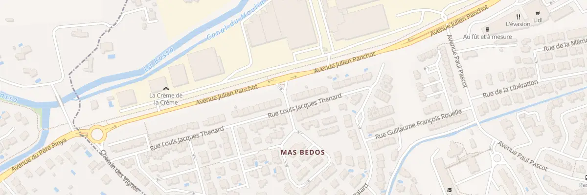 Plan du 56 Rue Louis Jacques Thénard à Perpignan