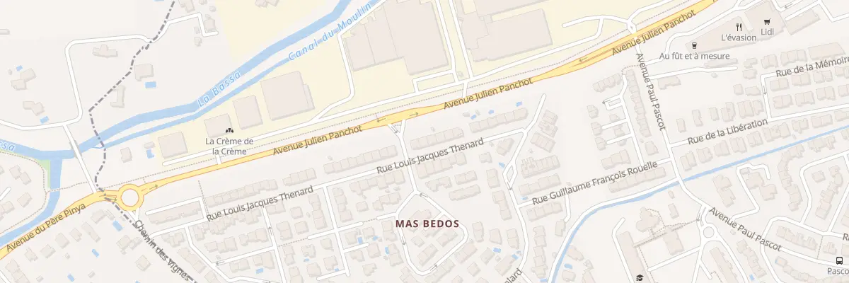 Plan du 54 Rue Louis Jacques Thénard à Perpignan