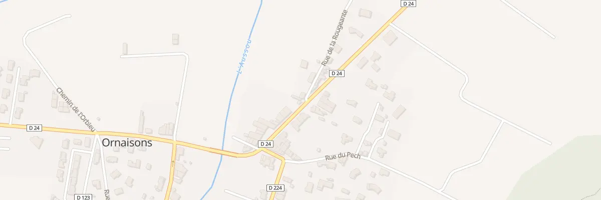 Plan du 1 Rue de la Rougeante à Ornaisons