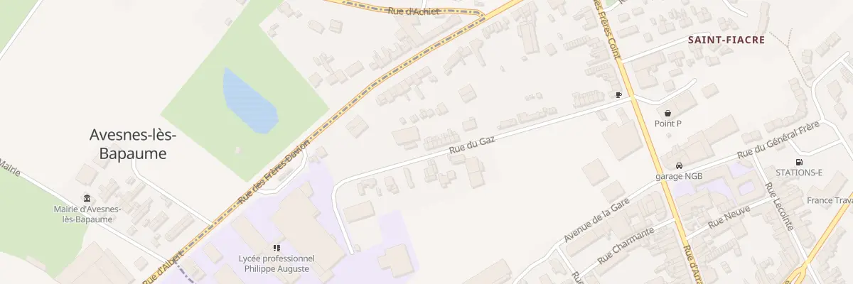 Plan du 33 Rue du Gaz à Bapaume