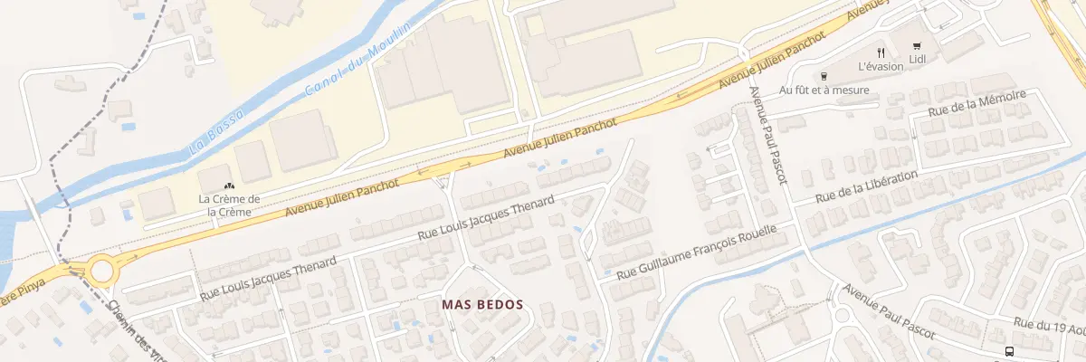 Plan du 44 Rue Louis Jacques Thénard à Perpignan