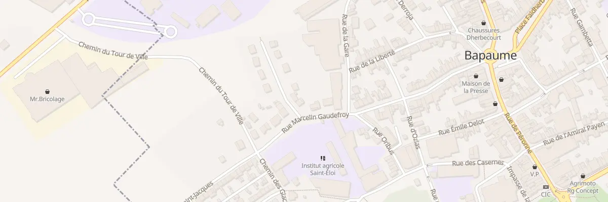 Plan du 1 All des Noyers à Bapaume