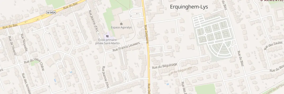 Plan du 218 Rue Delpierre à Erquinghem-Lys