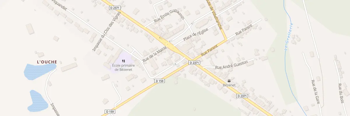 Plan du 68 Rte Nationale à Bézenet