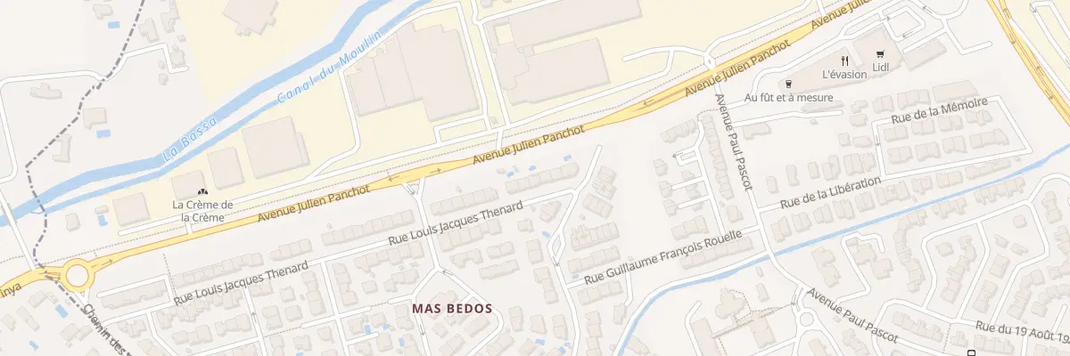 Plan du 40 Rue Louis Jacques Thénard à Perpignan