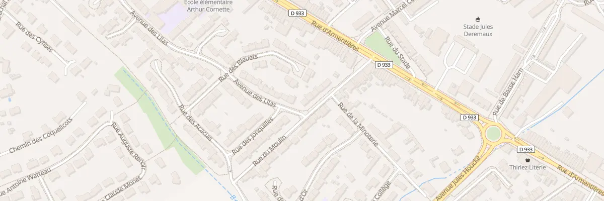 Plan du 95 Av des Lilas à Nieppe
