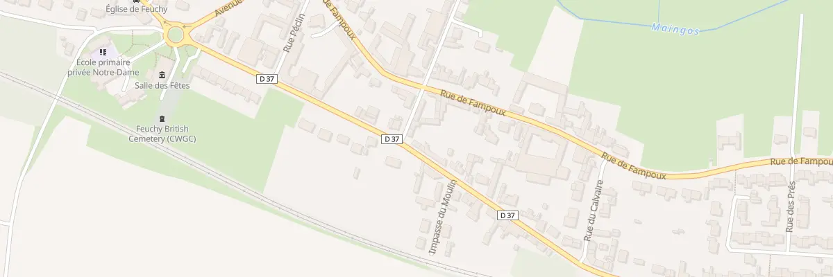 Plan du 2 Rue de Bouchains à Feuchy