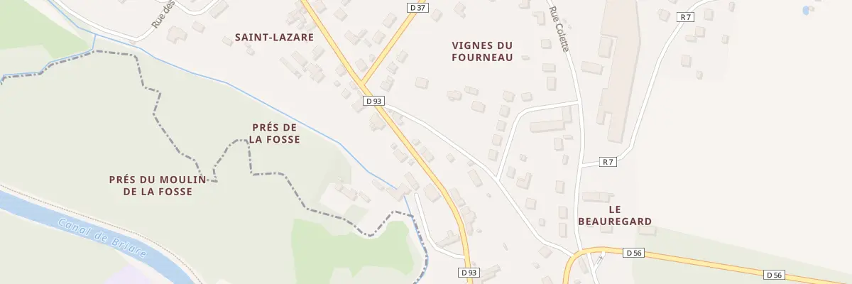 Plan du 72 Fg de Montargis à Châtillon-Coligny