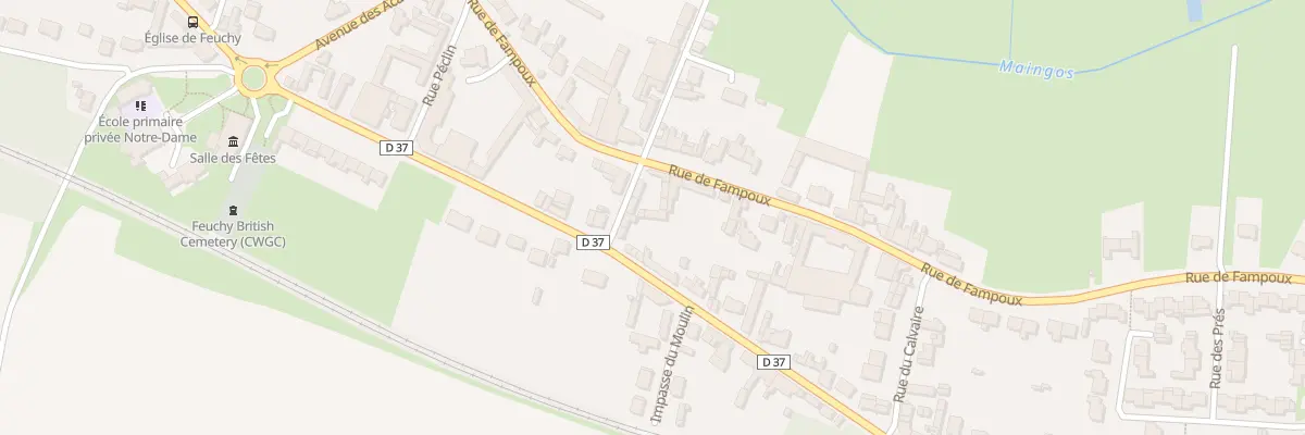 Plan du 16 Rue de Bouchains à Feuchy