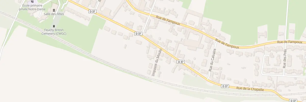 Plan du 57 Rue de la Chapelle à Feuchy