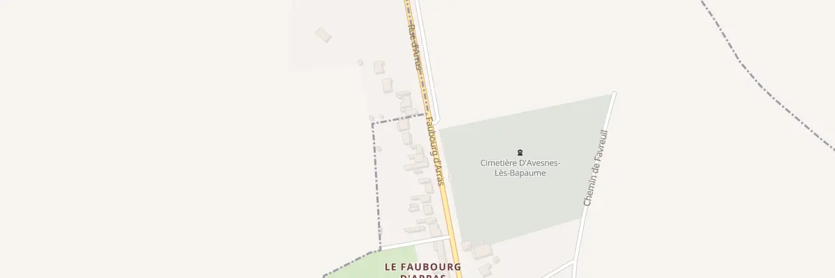 Plan du 74 Rue du Faubourg d’Arras à Bapaume