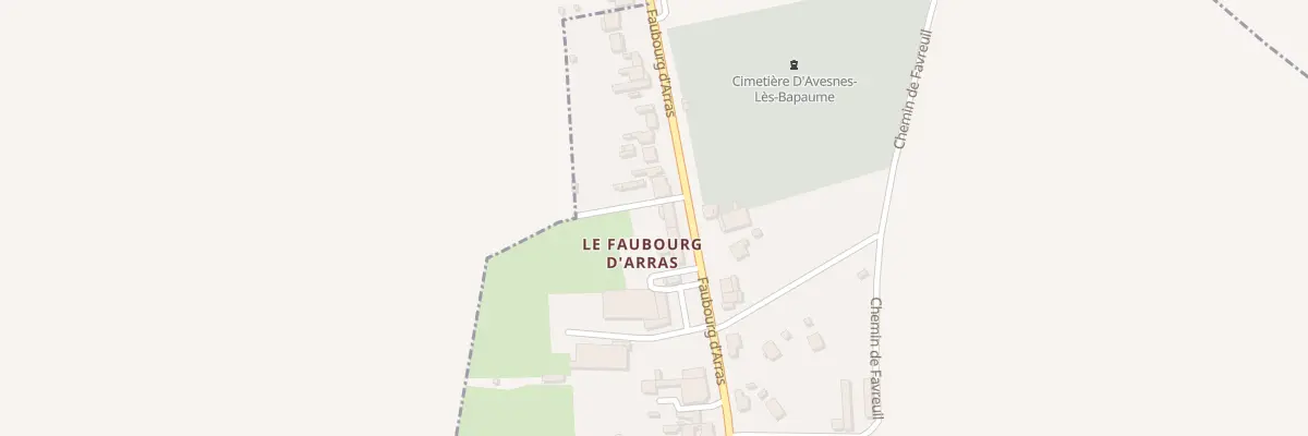 Plan du 50 Rue du Faubourg d’Arras à Bapaume