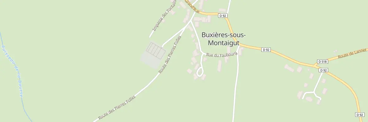 Plan du 2 Imp du Faubourg à Buxières-sous-Montaigut