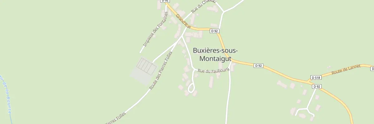 Plan du 10 Rue du Faubourg à Buxières-sous-Montaigut
