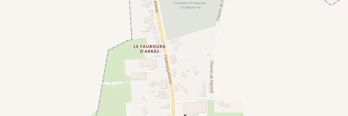 Plan du 15 Rue du Faubourg d’Arras à Bapaume
