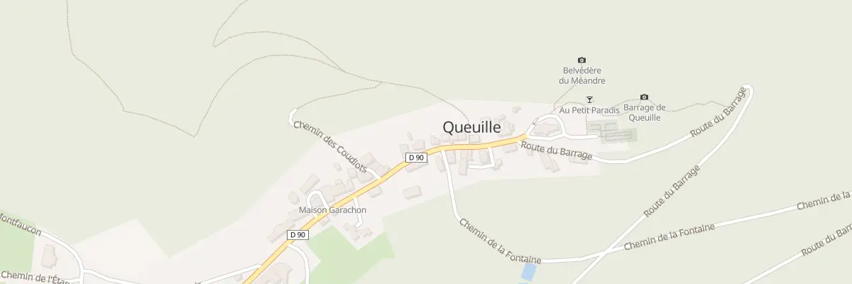 Plan du 8 Av du Meandre à Queuille