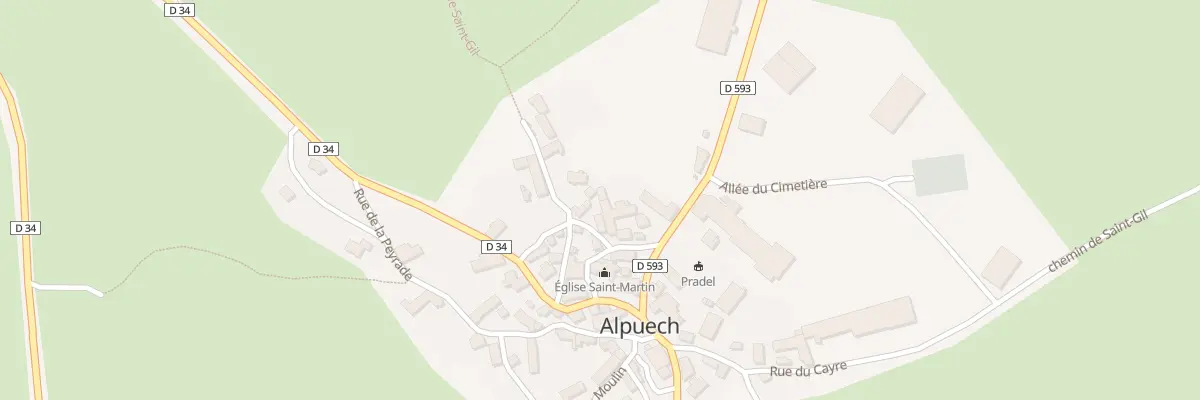 Plan du 5069 Alpuech à Argences en Aubrac