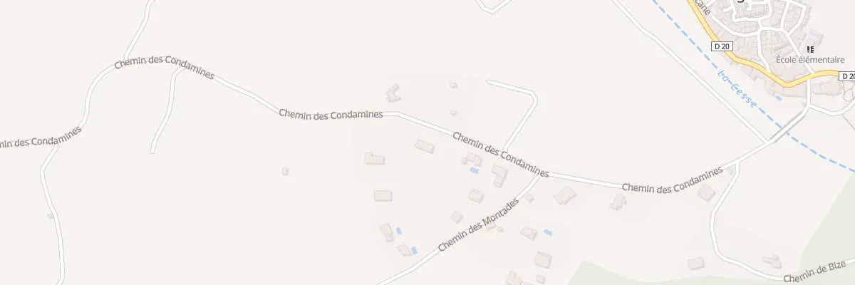 Plan du 2 Che des Montades à Agel