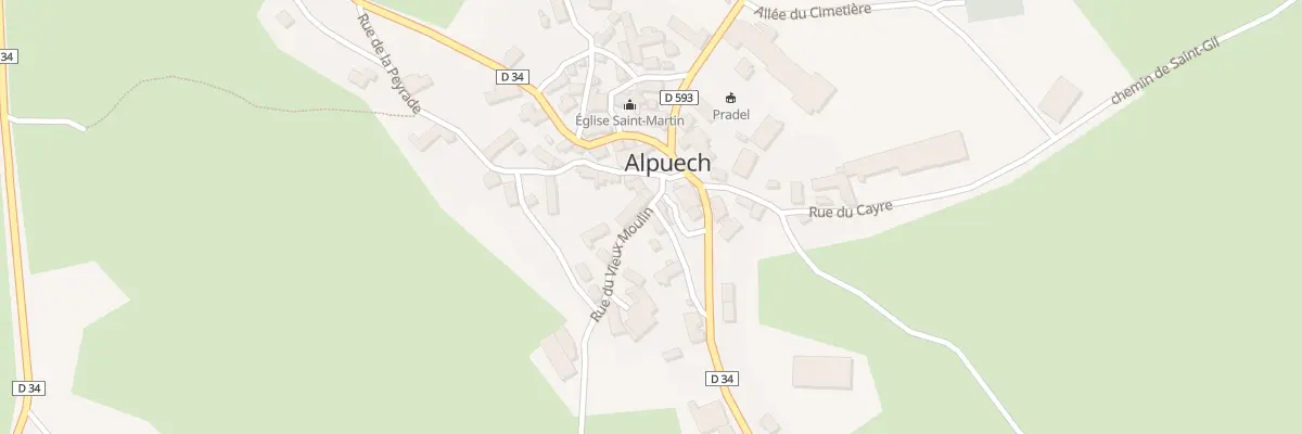 Plan du 5027 Alpuech à Argences en Aubrac