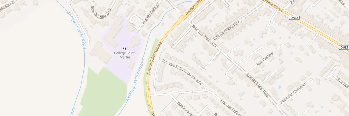Plan du 345 Rue des Enfants du Paradis à Nieppe