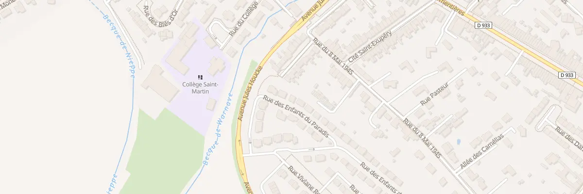Plan du 329 Rue des Enfants du Paradis à Nieppe