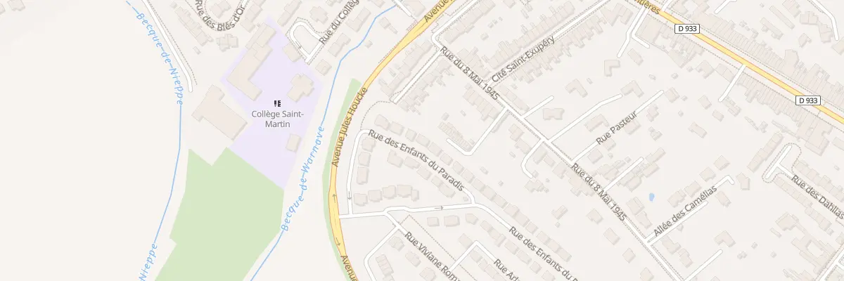 Plan du 313 Rue des Enfants du Paradis à Nieppe