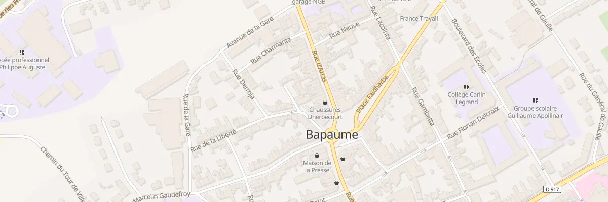 Plan du 3 Rue Félix Faure à Bapaume