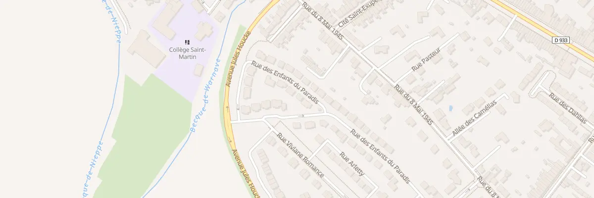 Plan du 276 Rue des Enfants du Paradis à Nieppe