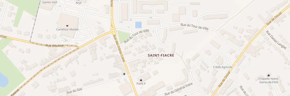 Plan du 9 Qrt Saint-Fiacre à Bapaume