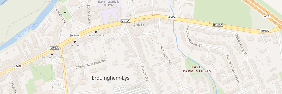 Plan du 91 Rue du Biez à Erquinghem-Lys