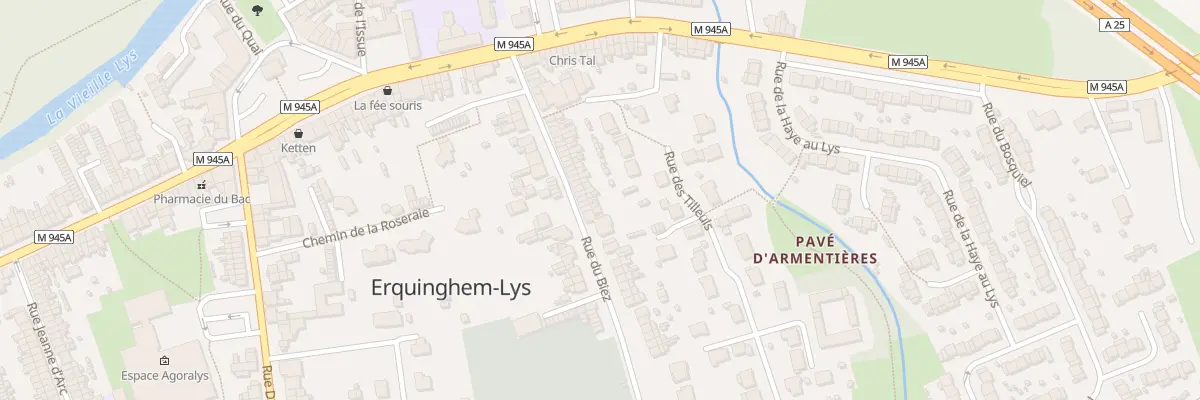 Plan du 127 Rue du Biez à Erquinghem-Lys