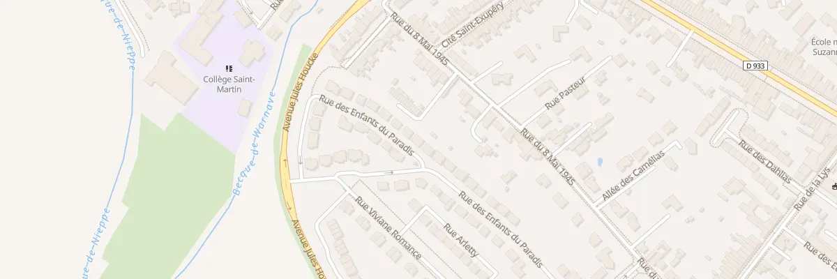 Plan du 253 Rue des Enfants du Paradis à Nieppe