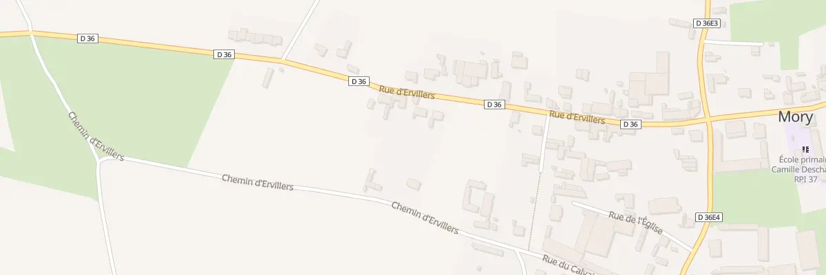 Plan du 28 Rue d’Ervillers à Mory