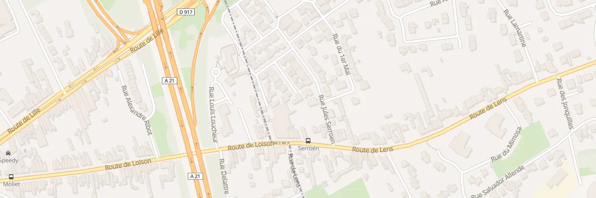 Plan du 10 Rue Jean Moulin à Loison-sous-Lens