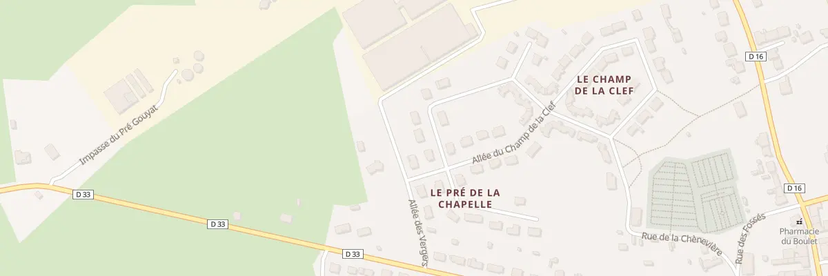 Plan du 14 All du Pre de la Chapelle à Villefranche-d’Allier