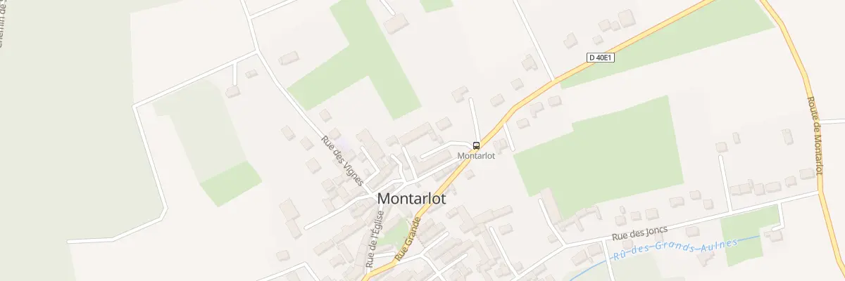 Plan de la Rue de l’Eglise Montarlot à Moret-Loing-et-Orvanne