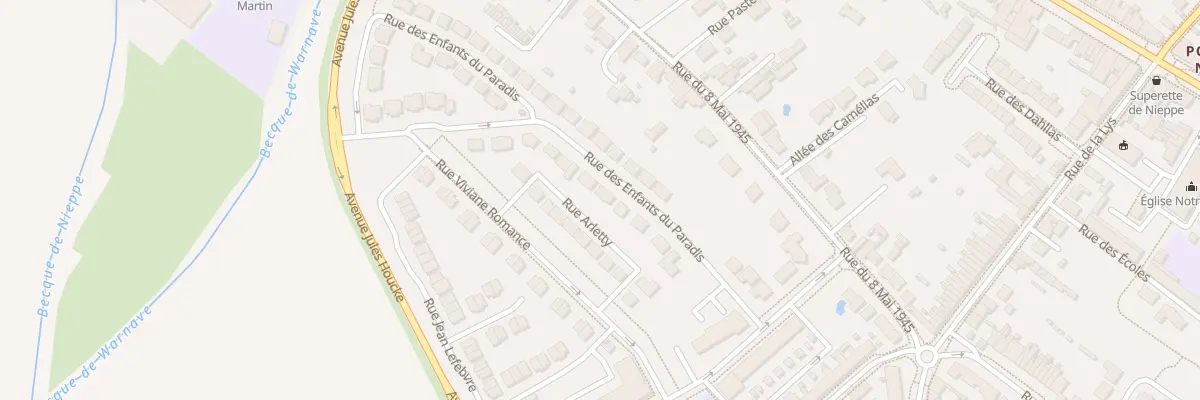 Plan du 150 Rue des Enfants du Paradis à Nieppe