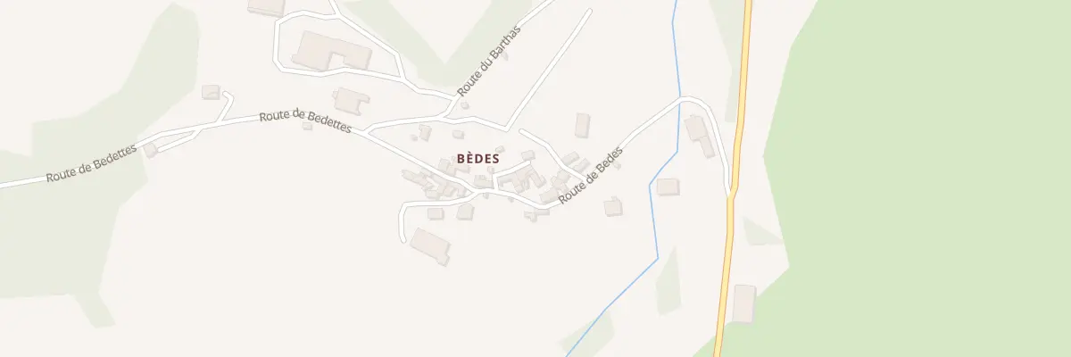 Plan du 1838 Rte de Bedes à Curan