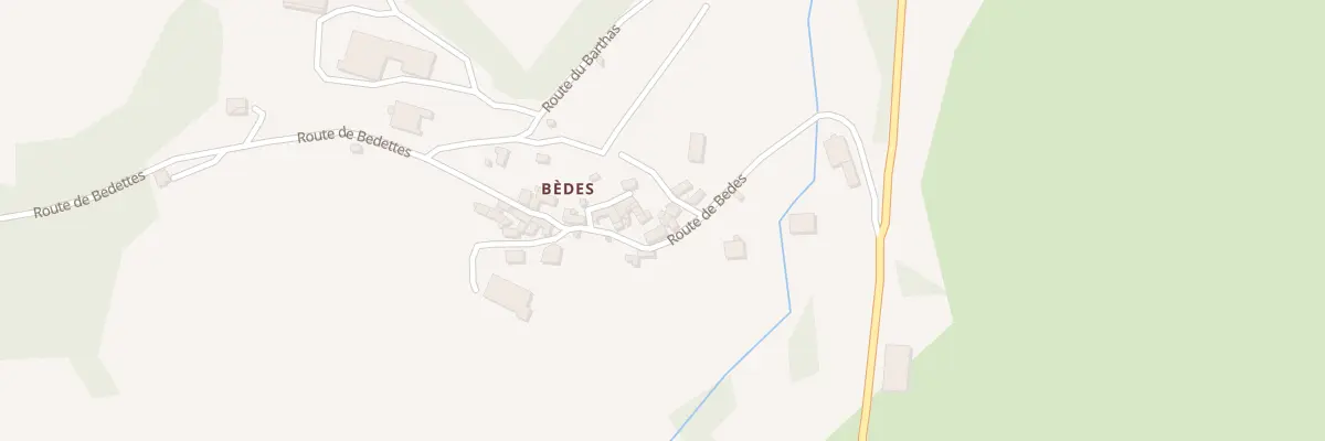 Plan du 1830 Rte de Bedes à Curan