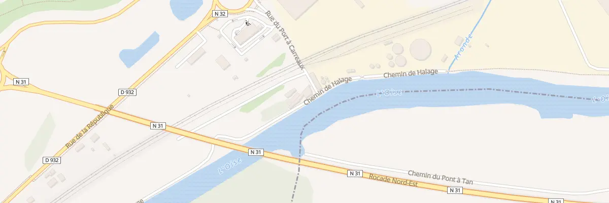 Plan du 1 Rue du Port à Carreaux à Clairoix