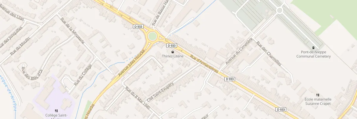 Plan du 1000 Rue d’Armentieres à Nieppe