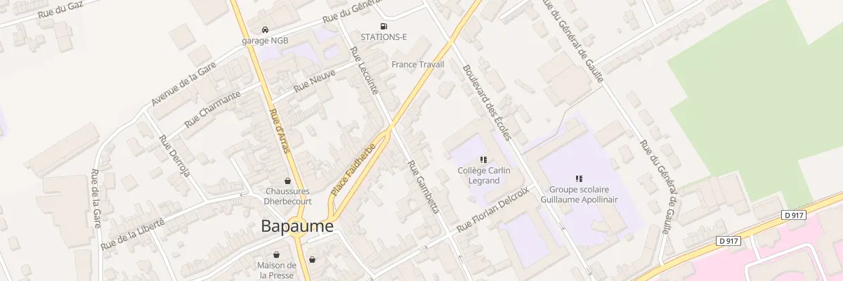 Plan du 6 Rue Gambetta à Bapaume