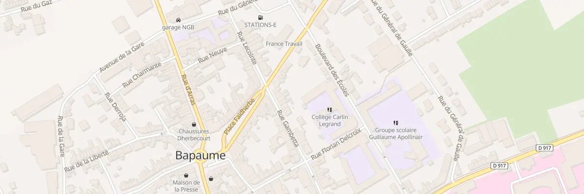 Plan du 8 Rue Gambetta à Bapaume